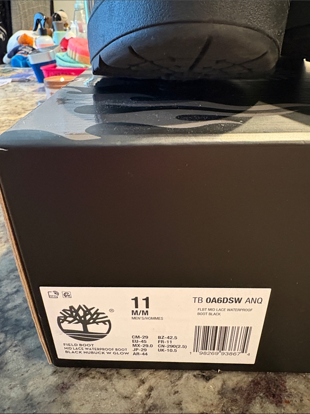Loso.Wav Custom Timberland Black Boots with Lime Laces Flame - Picture 2 of 10